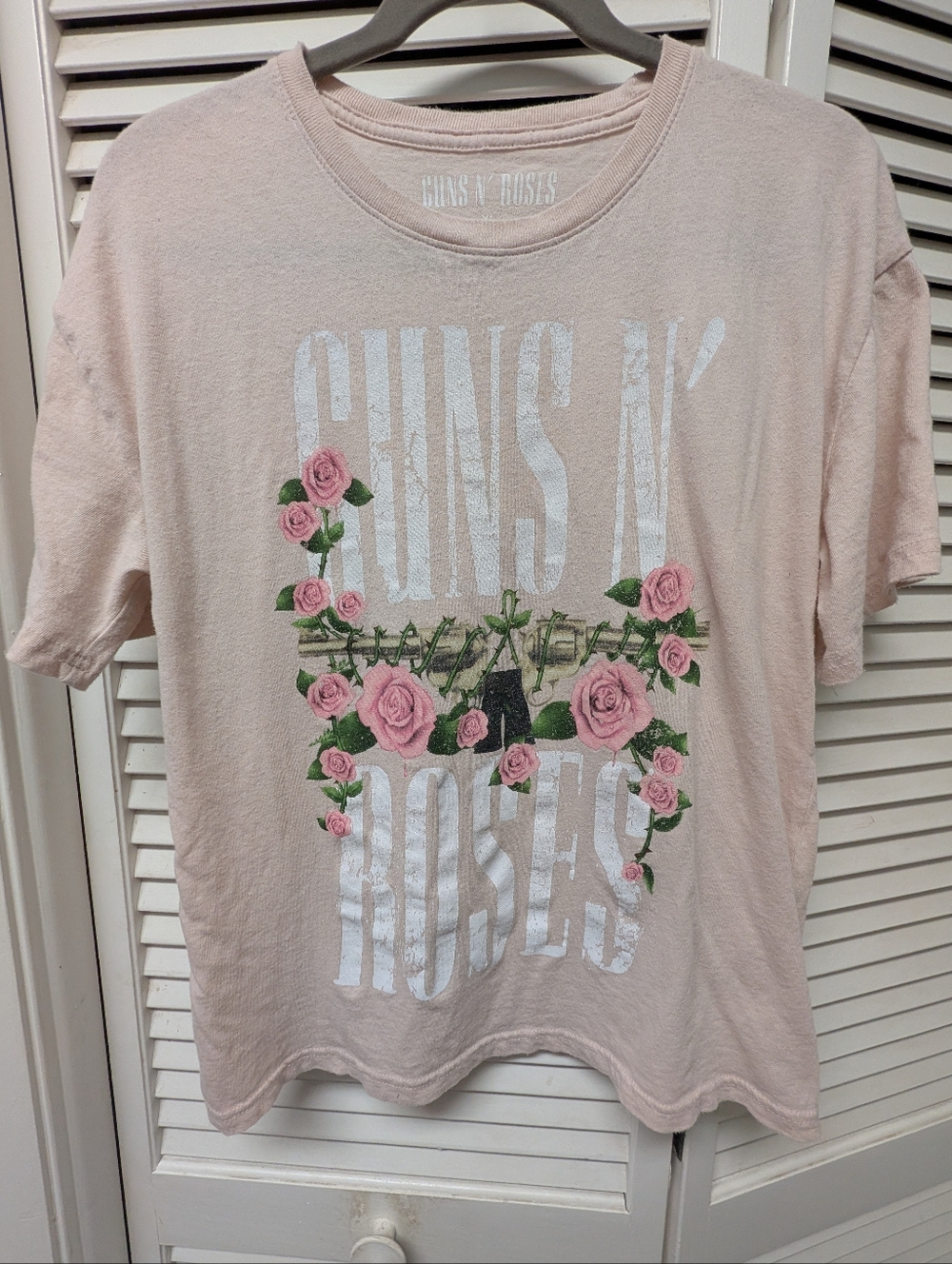 Guns N' Roses Pink Rose Graphic Tee - Women's Short Sleeve SZ XL